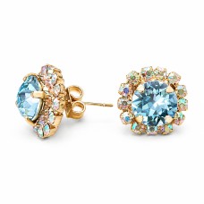 Серьги «Великолепие III (Aquamarine Blue)» с кристаллами Swarovski®