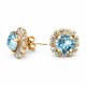 Earrings “Glory III (Aquamarine Blue)” created with Crystals by Swarovski®