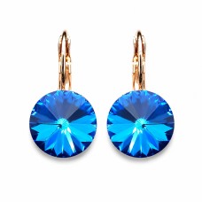 Серьги «Кларис II (Bermuda Blue)» с кристаллами Swarovski®