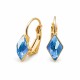 Серьги «Кристальный Ромб IV (Aquamarine Blue)» с кристаллами Swarovski®