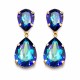 Earrings “Crystal Drop III” (Bermuda Blue) dazzling with Crystals by Swarovski®