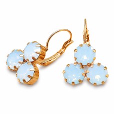 Серьги «Кристальная Леди II (Air Blue Opal)» с кристаллами Swarovski®