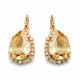 Серьги «Небесная Капля III (Golden Shadow)» с кристаллами Swarovski®