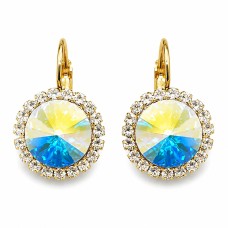 Серьги «Кларис (Aurora Borealis)» с кристаллами Swarovski®