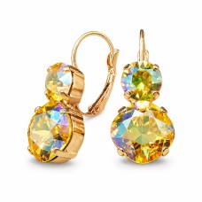 Серьги «Ослепительный Блеск VI (Light Topaz Shimmer)» с кристаллами Swarovski®