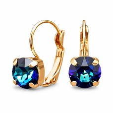 Серьги «Великолепие II (Bermuda Blue)» с кристаллами Swarovski®