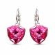 Серьги «Бермудский Треугольник (Rose)» с кристаллами Swarovski®