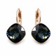 Earrings “Glare IV (Graphite)” created with Crystals by Swarovski®