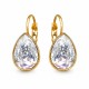 Earrings “Crystal Drop (White Patina)” created with Crystals by Swarovski®