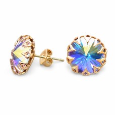 Auskarai moterims DiamondSky „Vintage VIII (Aurora Borealis)“ su Swarovski kristalais