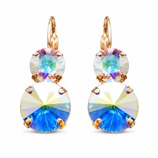 Auskarai moterims DiamondSky „Clarice VIII (Aurora Borealis)“ su Swarovski kristalais
