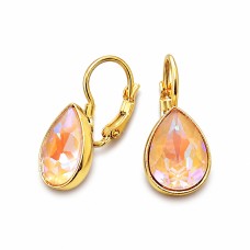 Серьги «Кристальная Капля (Cappuccino DeLite)» с кристаллами Swarovski®