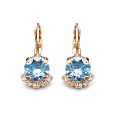 Серьги «Великолепие III (Aquamarine Blue)» с кристаллами Swarovski®