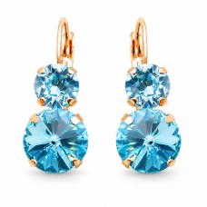 Auskarai „Clarice VIII (Aquamarine Blue)“ su Swarovski® kristalais
