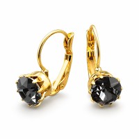 Серьги «Великолепие V (Silver Night)» с кристаллами Swarovski®