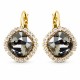 Earrings “Glare III (Silver Shadow)” created with Crystals by Swarovski®