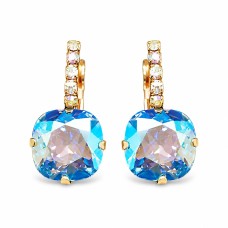 Auskarai moterims DiamondSky „Glare VII (Light Sapphire Shimmer)“ su Swarovski kristalais