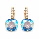 Earrings “Glare VII” (Light Sapphire Shimmer) dazzling with Crystals by Swarovski®