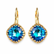Серьги «Винтаж IV (Bermuda Blue)» с кристаллами Swarovski®