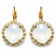 Серьги «Ослепительный Блеск III (White Opal)» с кристаллами Swarovski®