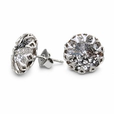 Auskarai moterims DiamondSky „Vintage VIII (Black Patina)“ su Swarovski kristalais