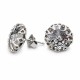 Auskarai moterims DiamondSky „Vintage VIII (Black Patina)“ su Swarovski kristalais