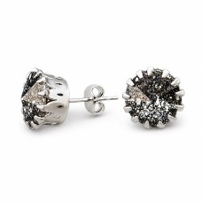 Серьги «Винтаж VII (Black Patina)» с кристаллами Swarovski®