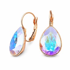Auskarai moterims DiamondSky „Crystal Drop II (Aurora Borealis)“ su Swarovski kristalais