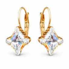Auskarai moterims DiamondSky „Crystal Rhombus II (Aurora Borealis)“ su Swarovski kristalais