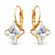 Auskarai moterims DiamondSky „Crystal Rhombus II (Aurora Borealis)“ su Swarovski kristalais