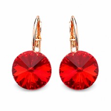 Auskarai moterims DiamondSky „Clarice II (Scarlet)“ su Swarovski kristalais
