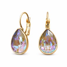 Auskarai moterims DiamondSky „Crystal Drop (Army Green DeLite)“ su Swarovski kristalais