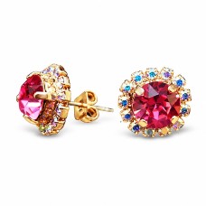 Серьги «Великолепие III (Rose)» с кристаллами Swarovski®