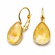 Earrings “Crystal Drop” (Ochre) dazzling with Crystals by Swarovski®
