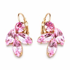Auskarai moterims DiamondSky „Heavenly Flowers II“ su Swarovski kristalais