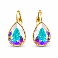 Серьги «Кристальная Капля (Aurora Borealis)» с кристаллами Swarovski®