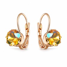 Серьги «Великолепие (Light Topaz Shimmer)» с кристаллами Swarovski®