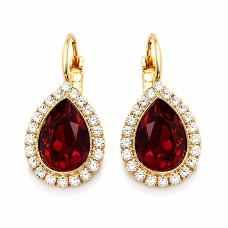 Auskarai moterims DiamondSky „Celestial Drop (Siam)“ su Swarovski kristalais