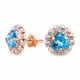 Earrings “Bermuda Triangle IV (Aquamarine Blue)” created with Crystals by Swarovski®