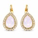 Серьги «Небесная Капля (Rose Water Opal)» с кристаллами Swarovski®