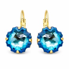 Серьги «Медуза (Bermuda Blue)» с кристаллами Swarovski®