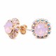 Серьги «Великолепие III (Rose Water Opal)» с кристаллами Swarovski®