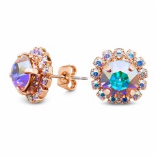 Серьги «Великолепие III (Aurora Borealis)» с кристаллами Swarovski®