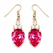 Auskarai moterims DiamondSky „Leonora (Rose)“ su Swarovski kristalais