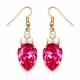 Auskarai moterims DiamondSky „Leonora (Rose)“ su Swarovski kristalais
