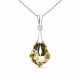 Серебряный кулон 925 пробы «Барокко IV (Golden Shadow)» с кристаллами Swarovski®