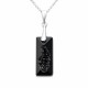Sidabrinis kaklo papuošalas moterims DiamondSky „Growing Crystal II (Jet)“ su Swarovski kristalais
