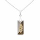 Серебряный кулон «Растущий Кристалл II (Golden Shadow)» с кристаллами Swarovski®