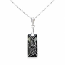 Sidabrinis pakabukas „Growing Crystal II (Silver Night)“ su Swarovski® kristalais