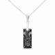 Серебряный кулон 925 пробы «Растущий Кристалл II (Silver Night)» с кристаллами Swarovski®
